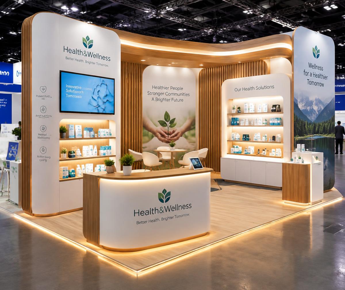Módulo de exhibición en congreso de salud